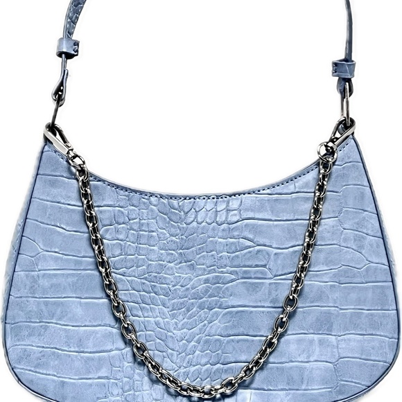 Urban Outfitters Light Blue Faux Croc Small Handbag- - Picture 3 of 9